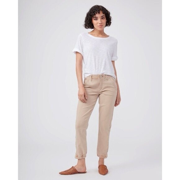 PAIGE Jeans Mayslie Jogger Khaki Grosgrain Vintage Oak 29 - Picture 2 of 10